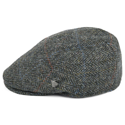 Gorra plana Stornoway de HARRIS TWEED diseño de espiga de Failsworth - Mezcla de grises