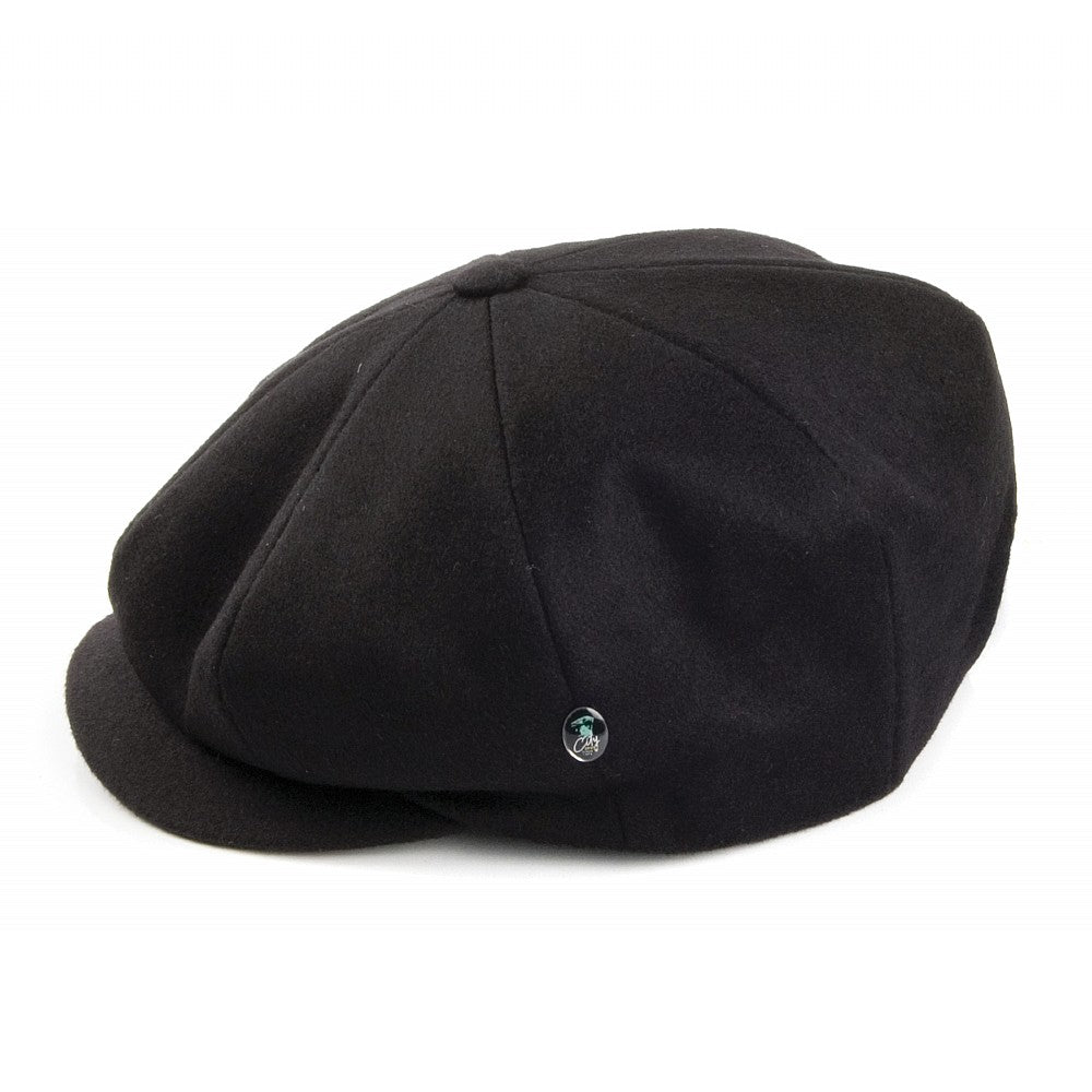 Gorra Newsboy de lana Loden de City Sport - Negro