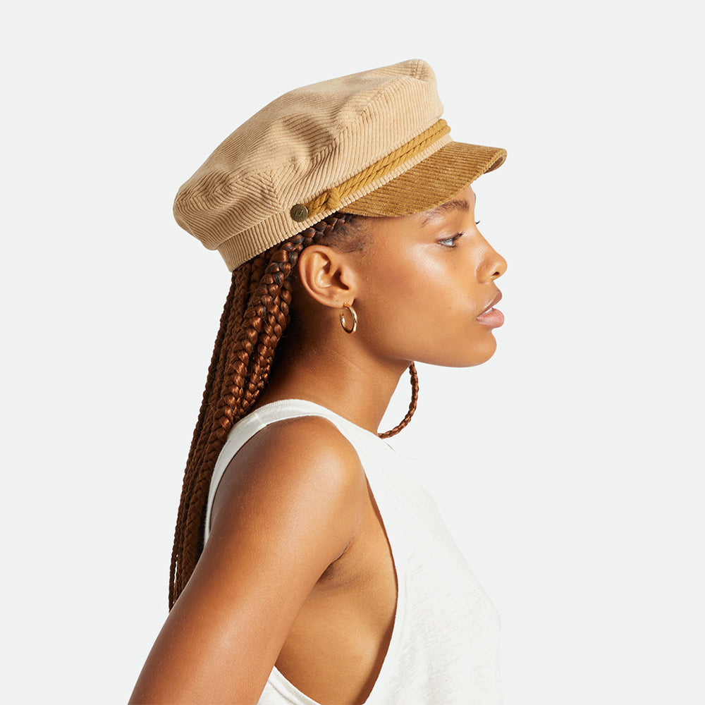 Gorra marinera de pana de Brixton - Bronce-Arena