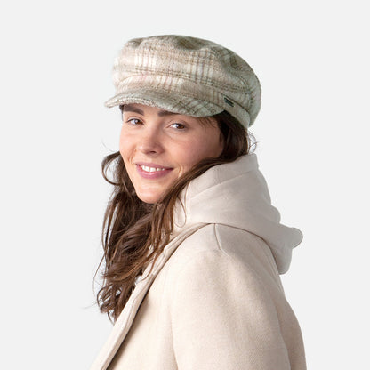 Gorra marinera Giana de mezcla de lana a cuadros de Barts - Trigo