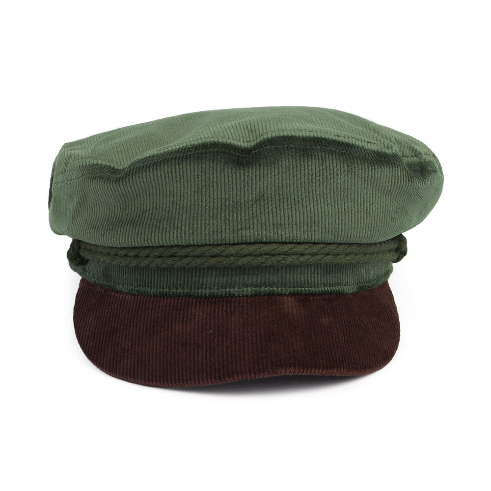 Gorra marinera de pana de Brixton - Bosque Oscuro-Marrón