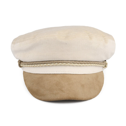 Gorra marinera mujeres Ashland de pana de algodón de Brixton - Beige-Marrón Claro