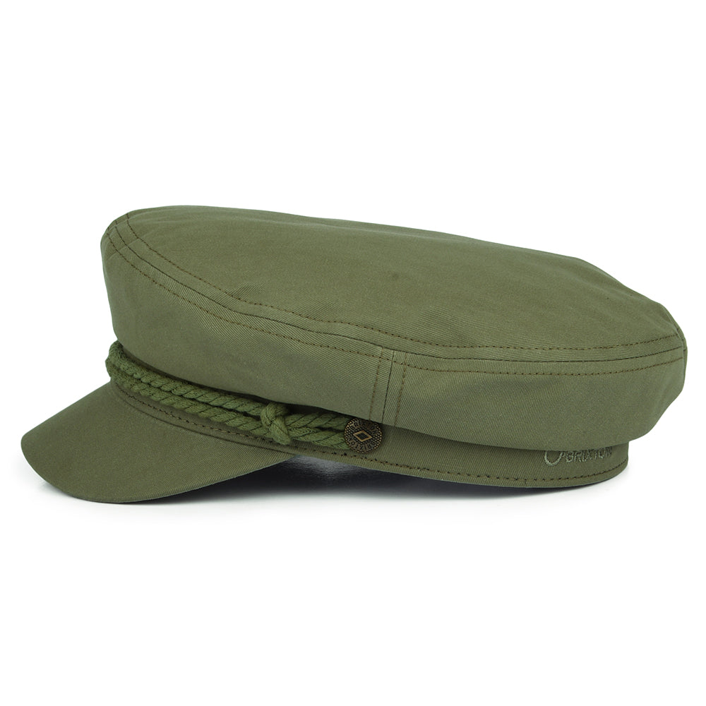 Gorra marinera de algodón de Brixton - Verde Oliva