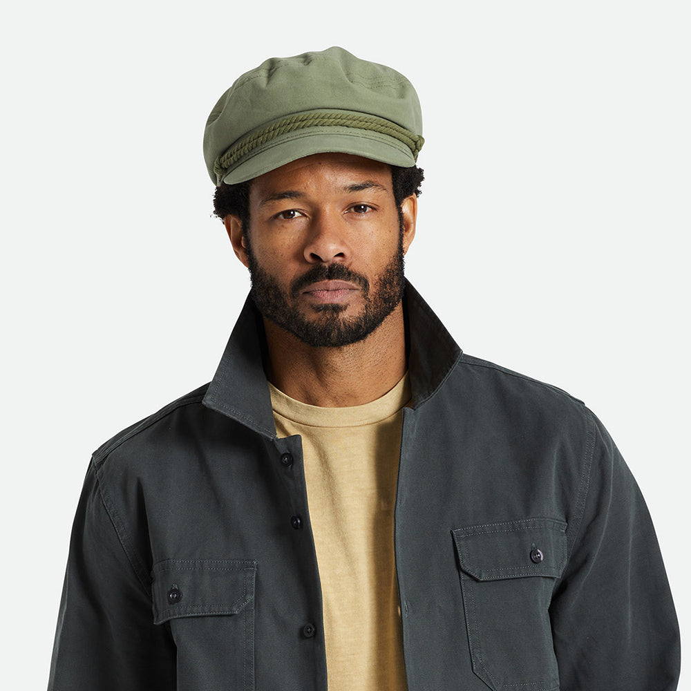 Gorra marinera de algodón de Brixton - Verde Oliva