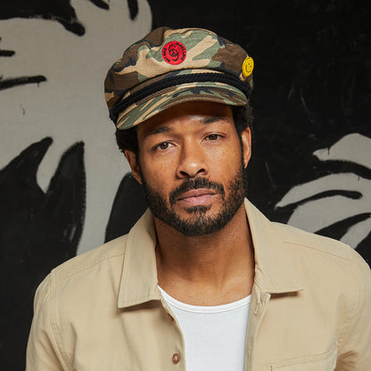 Gorra marinera de algodón de Brixton - Camuflaje