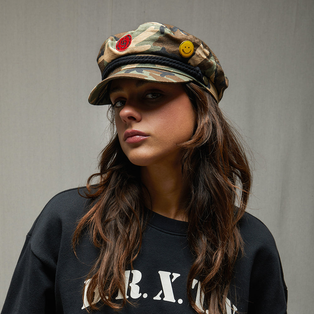 Gorra marinera de algodón de Brixton - Camuflaje