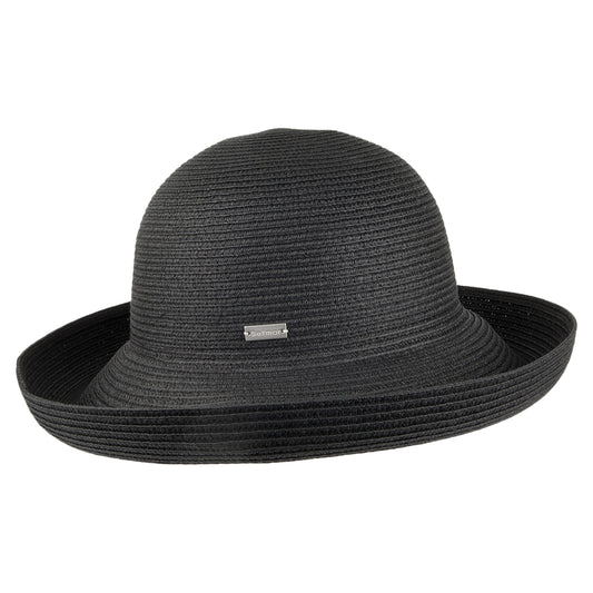 Sombrero playero Classic Roll Up de Betmar - Negro