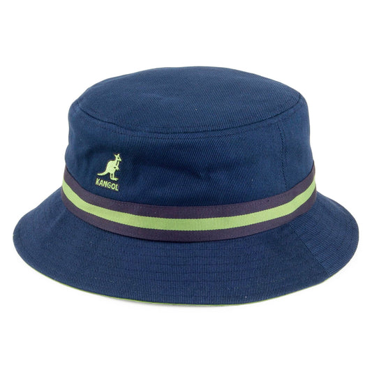 Sombrero de pescador Stripe Lahinch de Kangol - Azul Marino