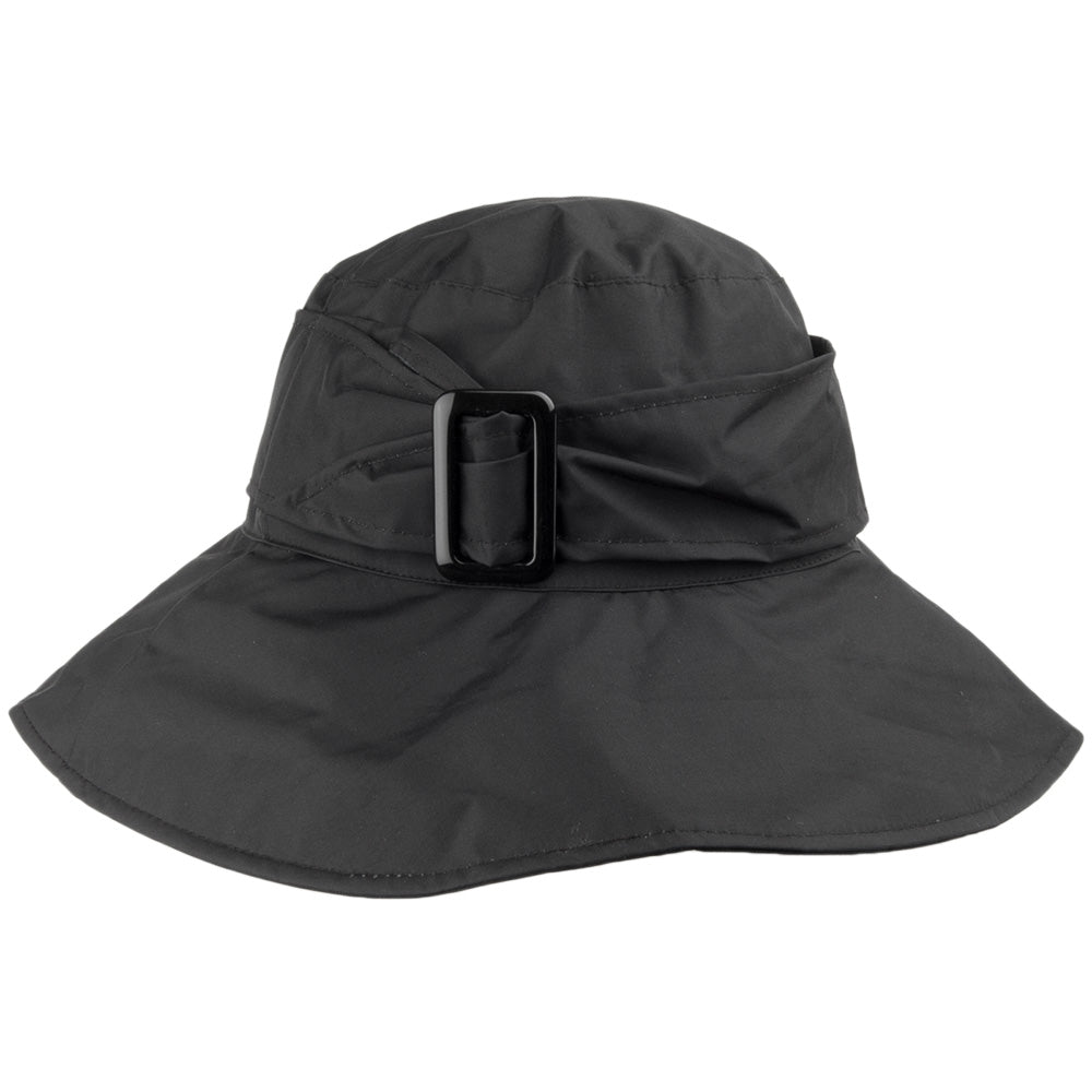 Sombrero de pescador resistente al agua con hebilla de Whiteley - Negro