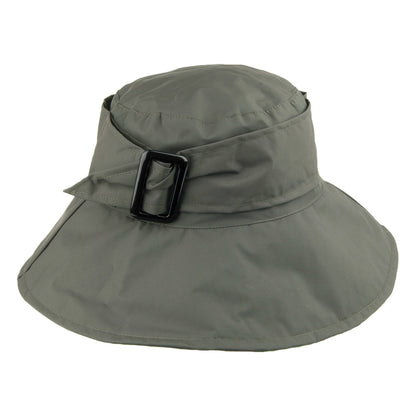 Sombrero de pescador resistente al agua con hebilla de Whiteley - Verde Oliva