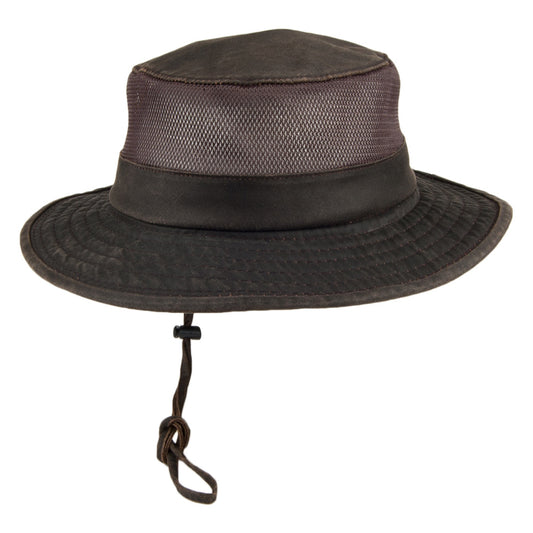 Sombrero Boonie impermeable de algodón de Dorfman Pacific - Marrón