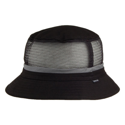 Sombrero de pescador Hardy de malla de Brixton - Negro-Gris