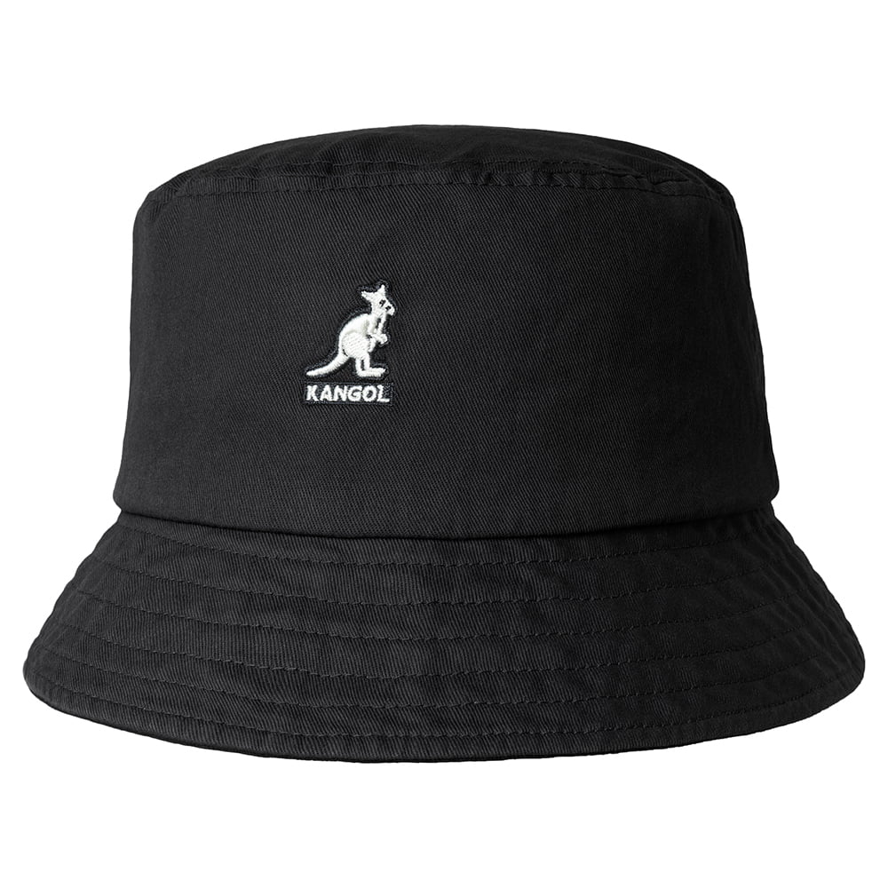 Sombrero de pescador de algodón lavado de Kangol - Negro