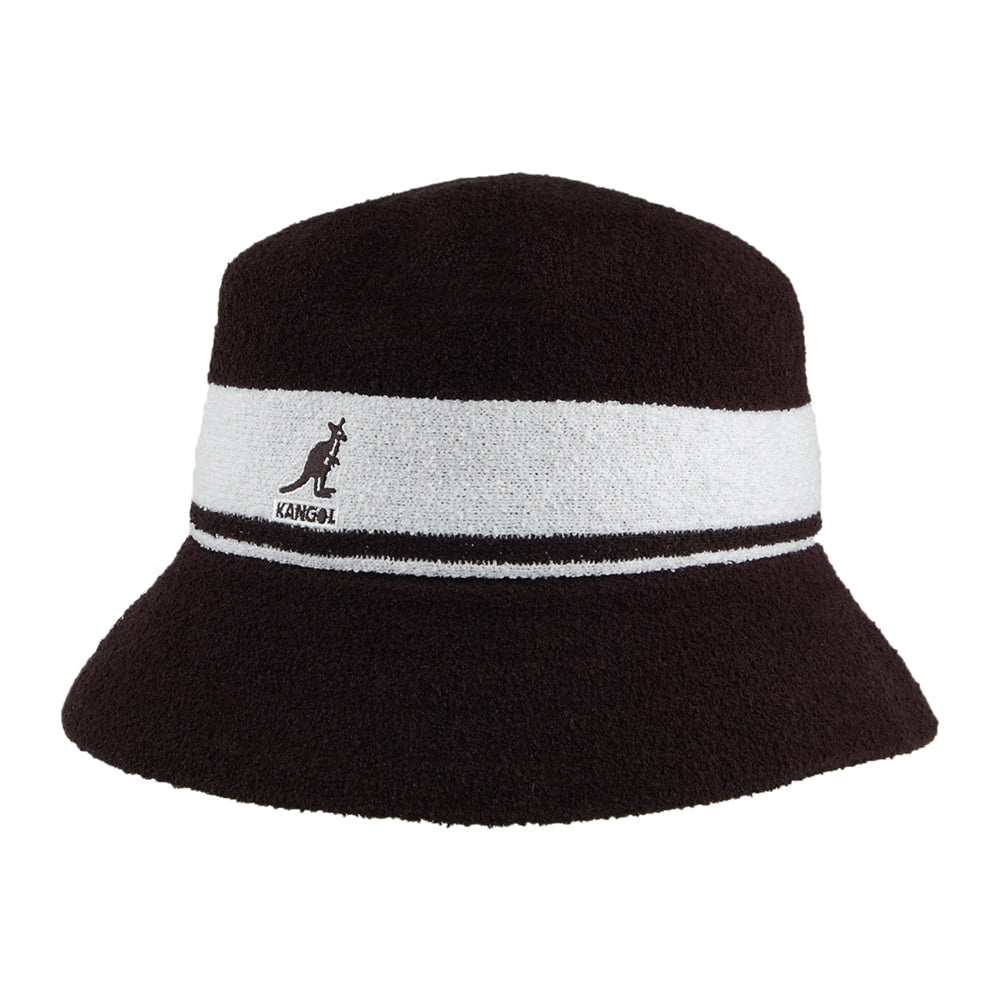 Sombrero de pescador Bermuda a rayas de Kangol - Negro