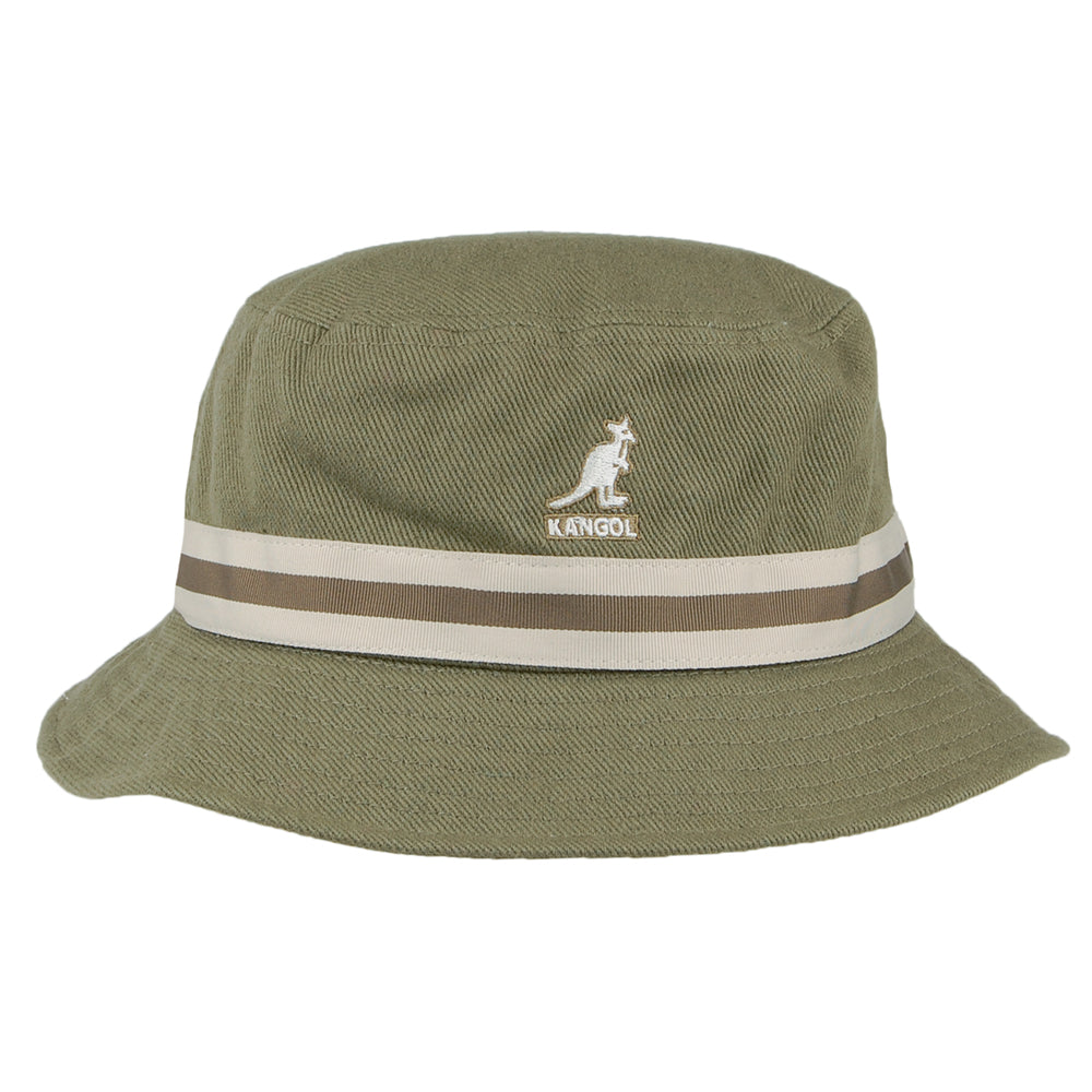 Sombrero de pescador Stripe Lahinch de Kangol - Verde Musgo