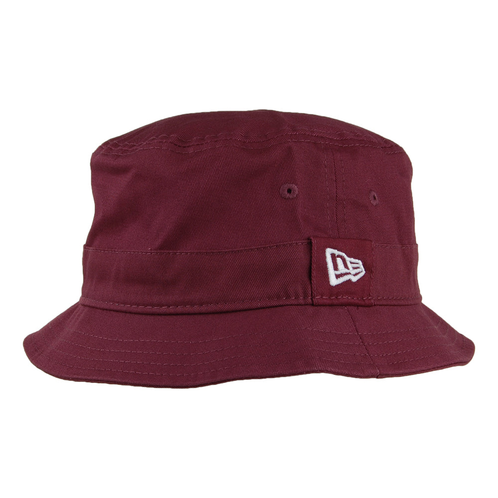 Sombrero de pescador Essential de algodón de New Era - Granate