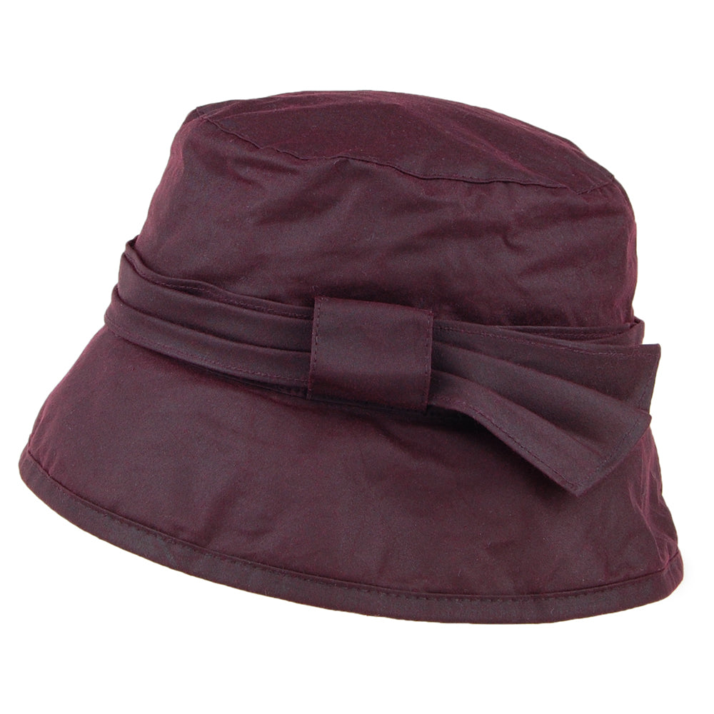 Sombrero de pescador Algodón Encerado con lazo lateral de Failsworth - Merlot