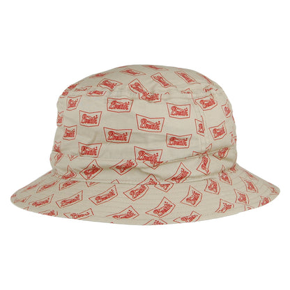 Sombrero de pescador Stith de algodón de Brixton - Crema-Rojo Cardenal
