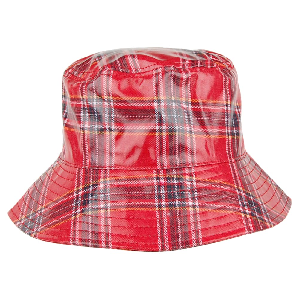 Sombrero de pescador Bastia Tela escocesa de Scala - Rojo-Negro