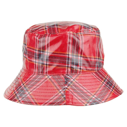 Sombrero de pescador Bastia Tela escocesa de Scala - Rojo-Negro