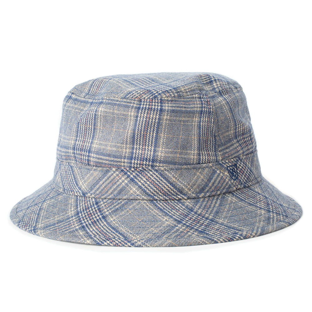 Sombrero de pescador B-Shield a cuadros de Brixton - Gris-Azul