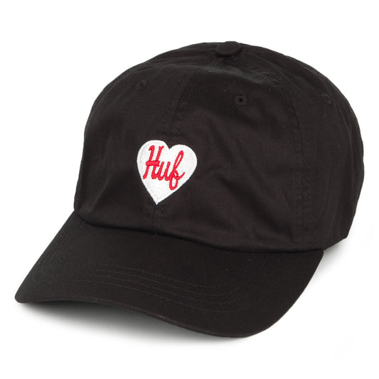 Gorra de béisbol Plastic Heart visera curvada de HUF - Negro