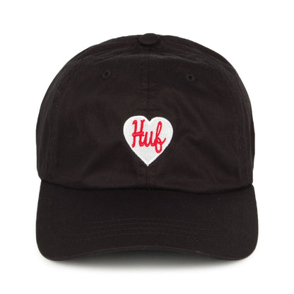 Gorra de béisbol Plastic Heart visera curvada de HUF - Negro