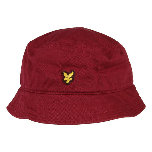 Sombrero de pescador de sarga de algodón de Lyle & Scott - Vino