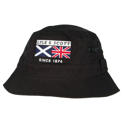 Sombrero de pescador Heritage Zip de Lyle & Scott - Negro