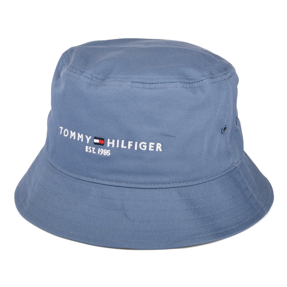 Sombrero de pescador TH Established de algodón orgánico de Tommy Hilfiger - Pizarra