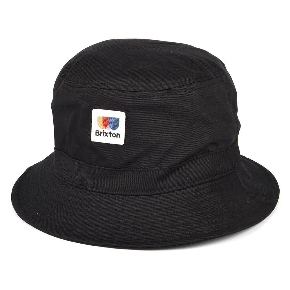 Sombrero de pescador Alton plegable de sarga de algodón de Brixton - Negro