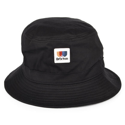 Sombrero de pescador Alton plegable de sarga de algodón de Brixton - Negro
