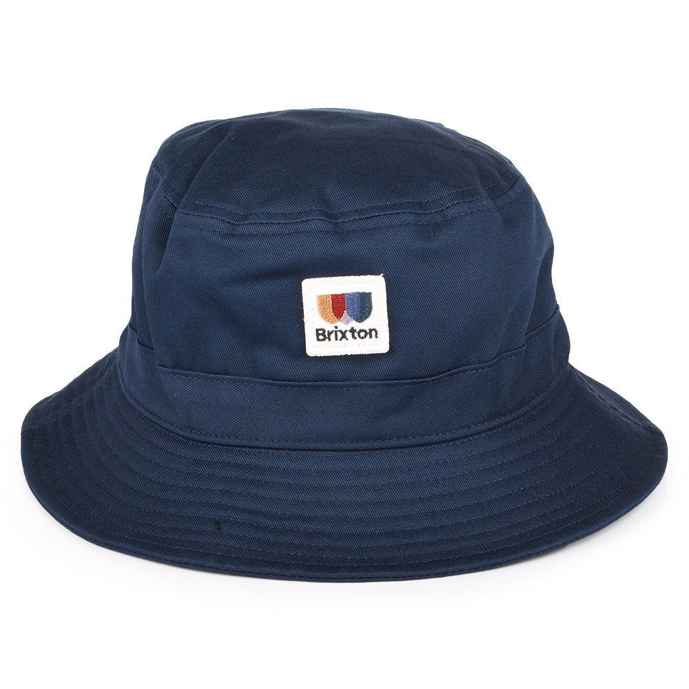 Sombrero de pescador Alton plegable de sarga de algodón de Brixton - Azul