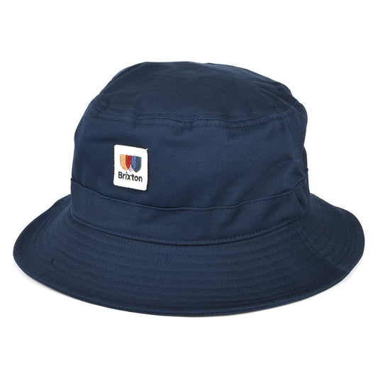 Sombrero de pescador Alton plegable de sarga de algodón de Brixton - Azul