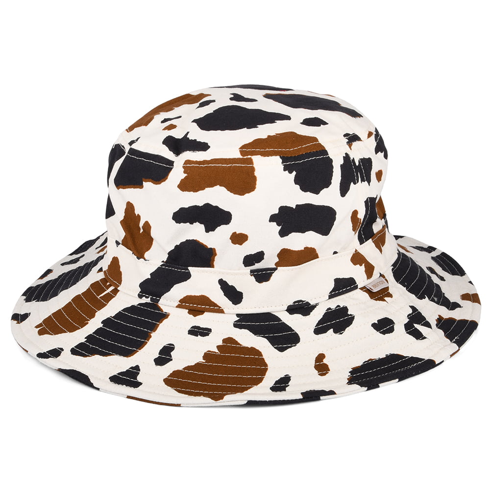 Sombrero de pescador Petra plegable estampado de ganado de Brixton - Mezcla de Marrones