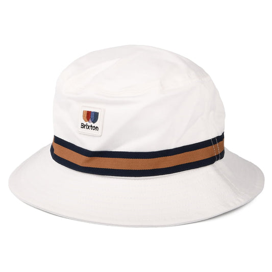 Sombrero de pescador Alton plegable de sarga de algodón de Brixton - Blanco Roto