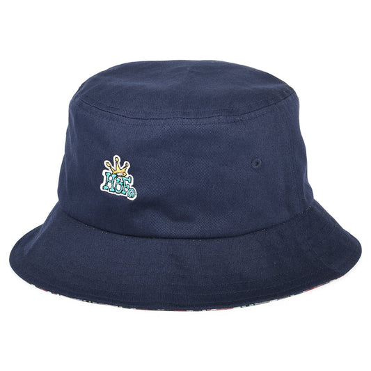 Sombrero de pescador Crown reversible de algodón de HUF - Azul Marino