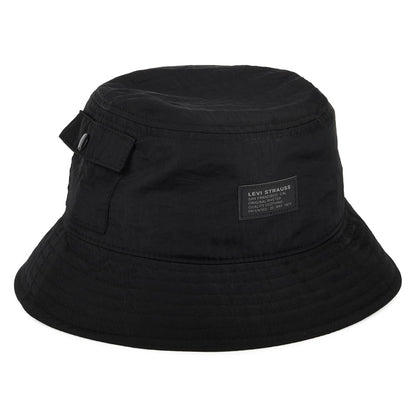 Sombrero de pescador No Horse Pull Logo Patch con bolsillo de Levi's - Negro