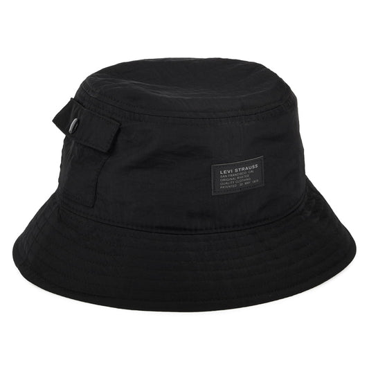 Sombrero de pescador No Horse Pull Logo Patch con bolsillo de Levi's - Negro
