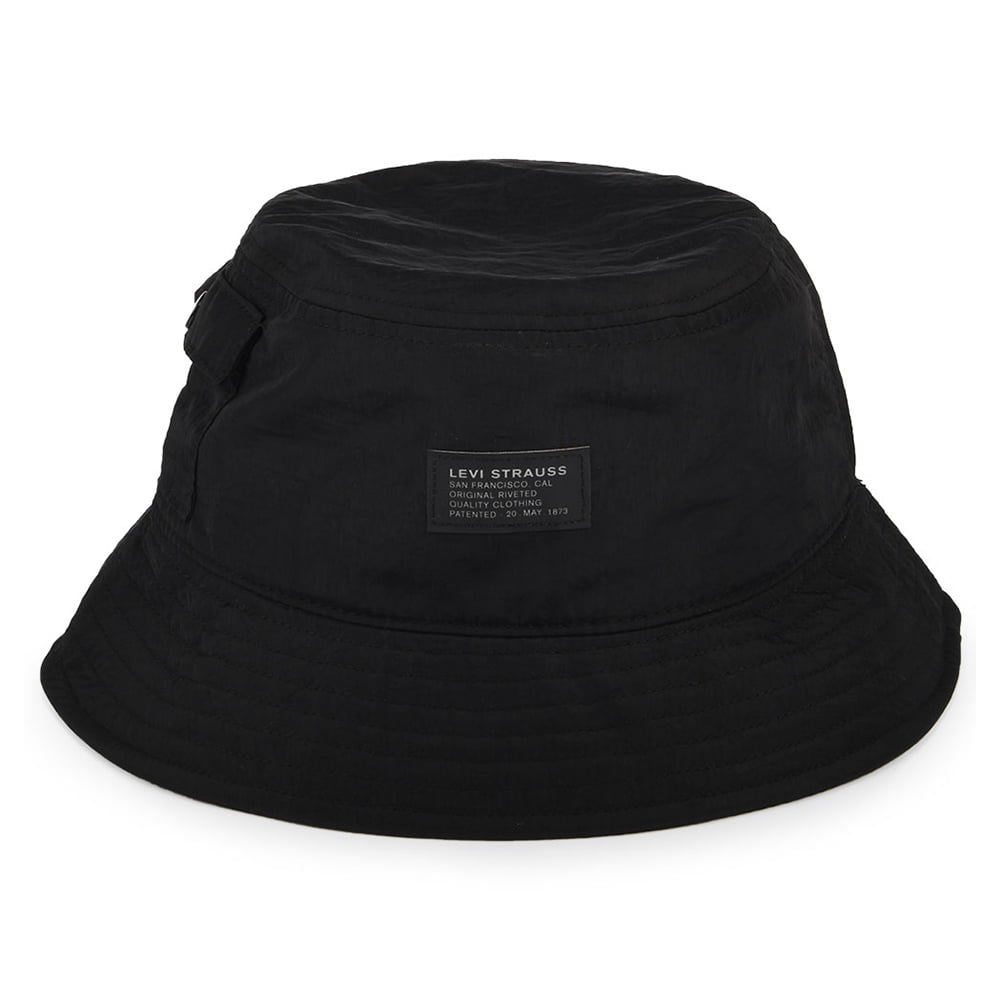 Sombrero de pescador No Horse Pull Logo Patch con bolsillo de Levi's - Negro