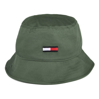 Sombrero de pescador TJM Flag de algodón orgánico de Tommy Hilfiger - Oliva Oscuro