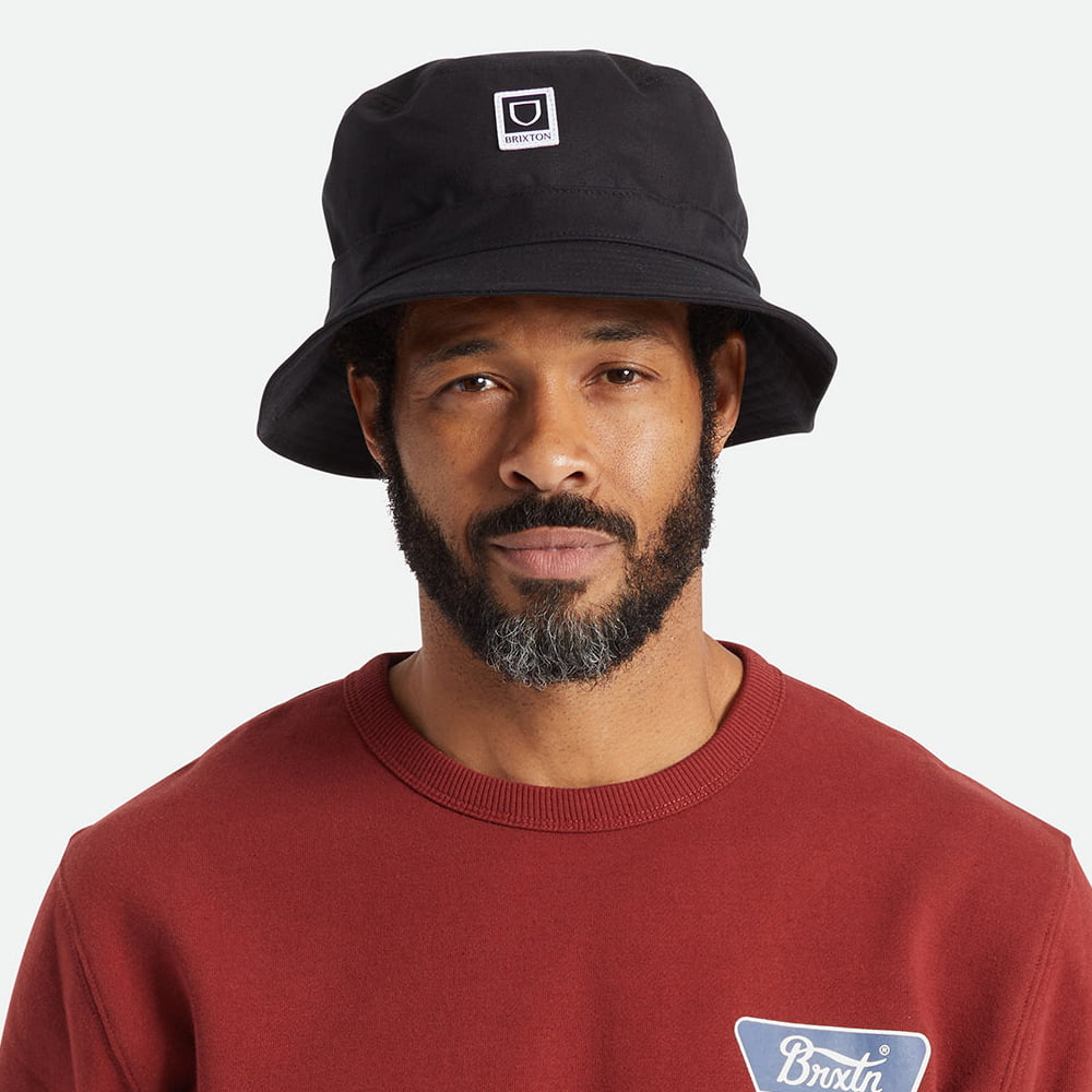 Sombrero de pescador Beta plegable de algodón de Brixton - Negro