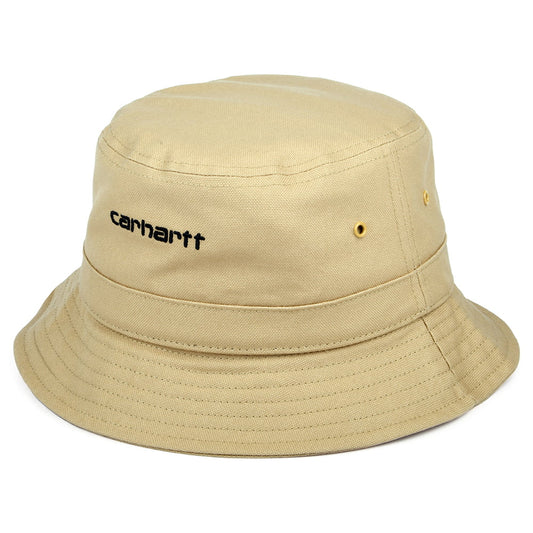 Sombrero de pescador Script de algodón de Carhartt WIP - Marrón Claro