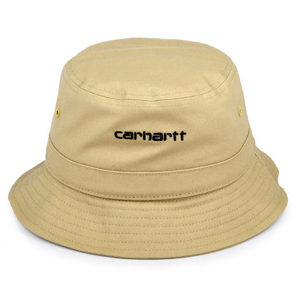 Sombrero de pescador Script de algodón de Carhartt WIP - Marrón Claro