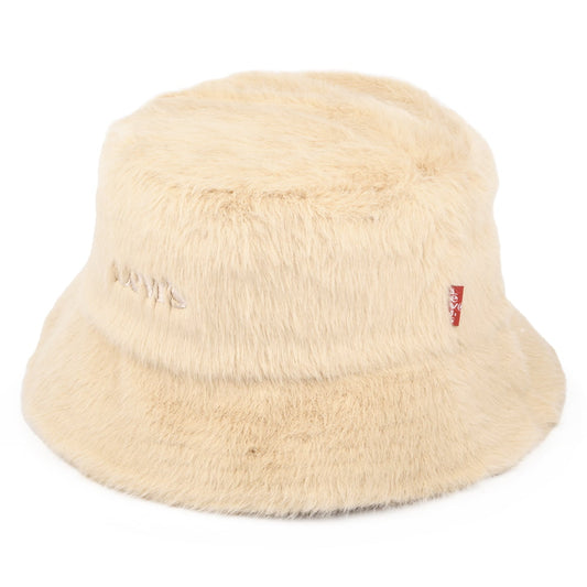 Sombrero de pescador Cozy de piel sintética de Levi's - Crema