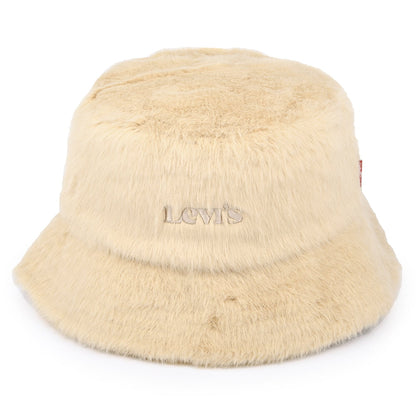 Sombrero de pescador Cozy de piel sintética de Levi's - Crema