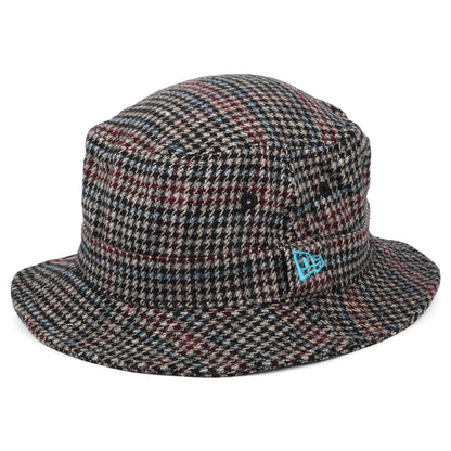 Sombrero de pescador Houndstooth Check de New Era - Marrón