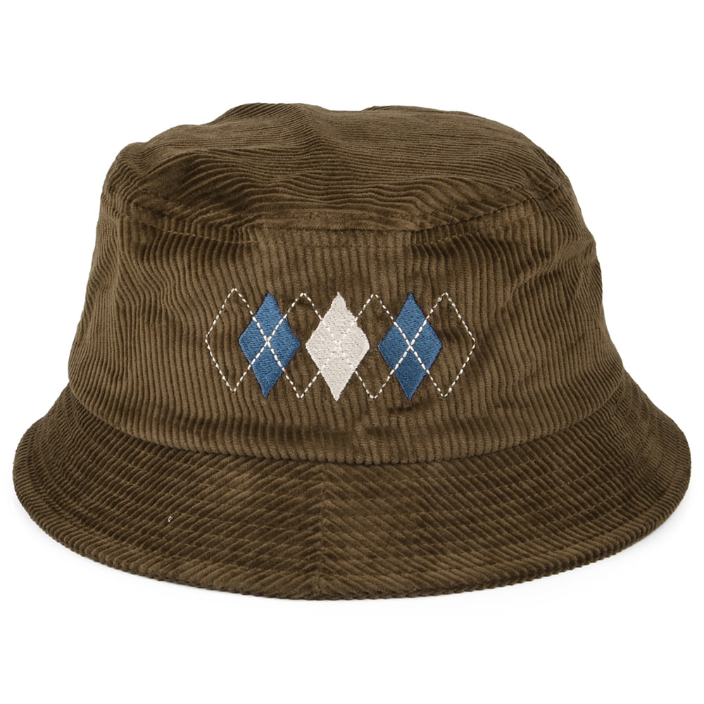 Sombrero de pescador Gramercy plegable de pana de Brixton - Marrón