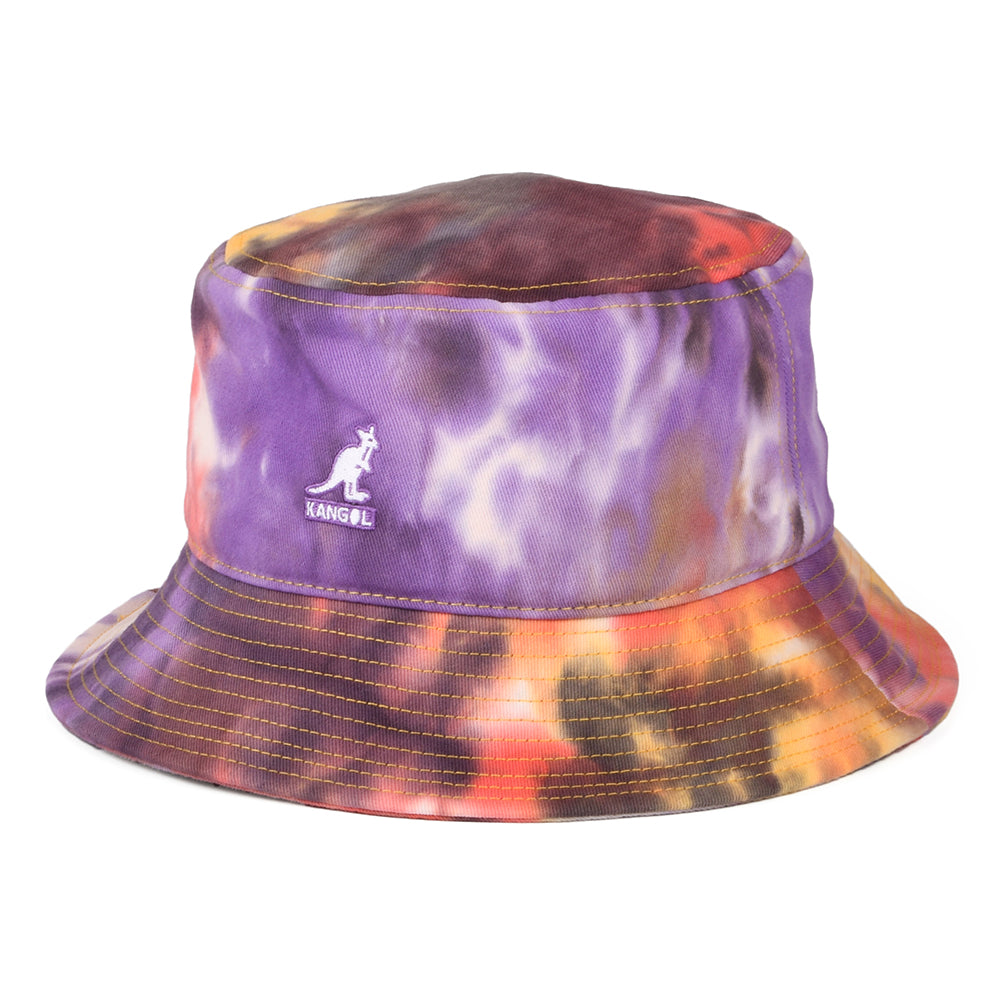 Sombrero de pescador Tie Dye de Kangol - Morado-Rosa-Multi
