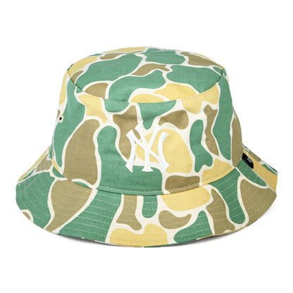 Sombrero de pescador MLB Duck Camo New York Yankees de 47 Brand - Natural-Verde Oliva